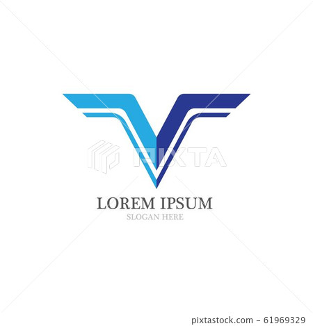V Logo Template vector icon illustration V Logo Template vector icon illustration 61969329