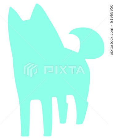 Dog silhouette (light blue) Dog silhouette (light blue) 61969950