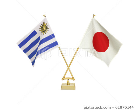 Two table flags on white background 61970144