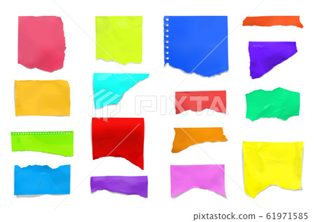 Ripped Torn Colorful Paper Set - Stock Illustration [61971585] - PIXTA