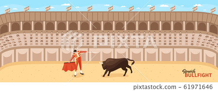 Isometric Bullfight Arena Composition 61971646