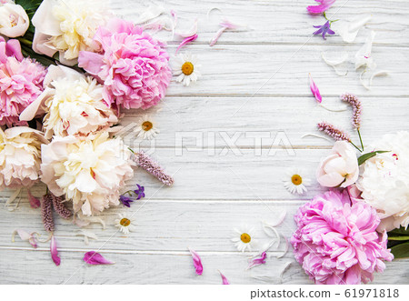 Background with peonies Background with peonies 61971818