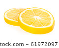 Lemon slices isolated on a white background. 61972097