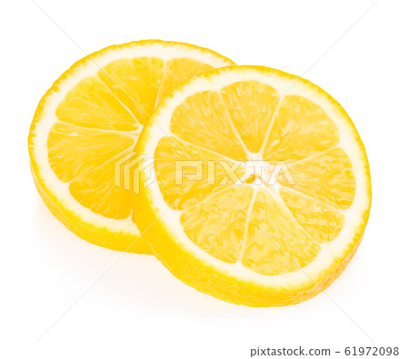 Lemon slices isolated on a white background. 61972098