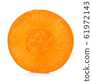 Carrot slice  isolated close-up on white 61972143
