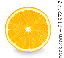 Orange slice isolated on a white background. 61972147