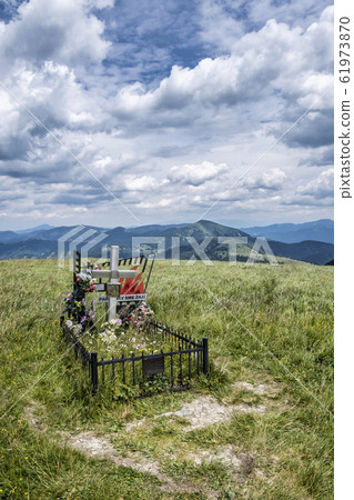 Symbolic grave, Ploska peak, Slovakia 61973870