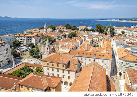 Old town Zadar from bell tower of Cathedral of St. Old town Zadar from bell tower of Cathedral of St. 61975345