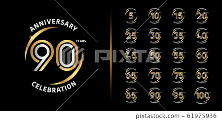 Set of premium anniversary logotype.  61975936