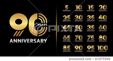 Set of premium anniversary logotype.  61975940