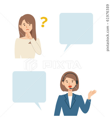 Call center Q & A template - Stock Illustration [61976389] - PIXTA