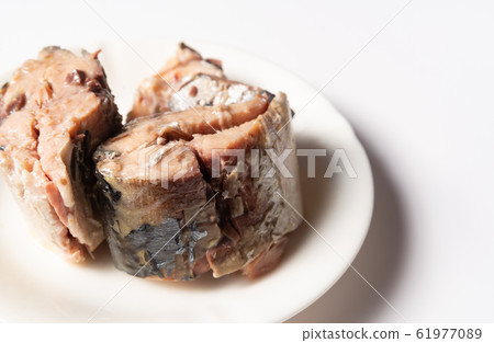 Mackerel water boiled mackerel canned blue fish 61977089