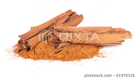 Sticks cinnamon, isolated on white background. Sticks cinnamon, isolated on white background. 61978338