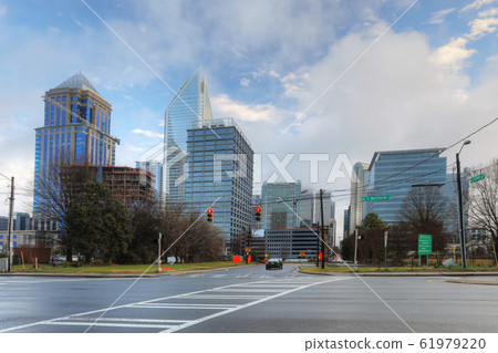 Charlotte, North Carolina skyline on lovely 61979220