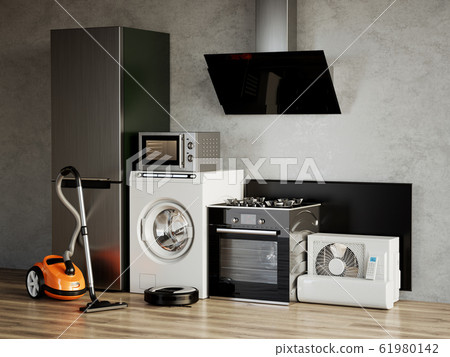 Home appliances. 3d rendering illustration 61980142