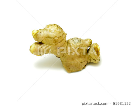 fresh ginger isolated on white background. 61981132