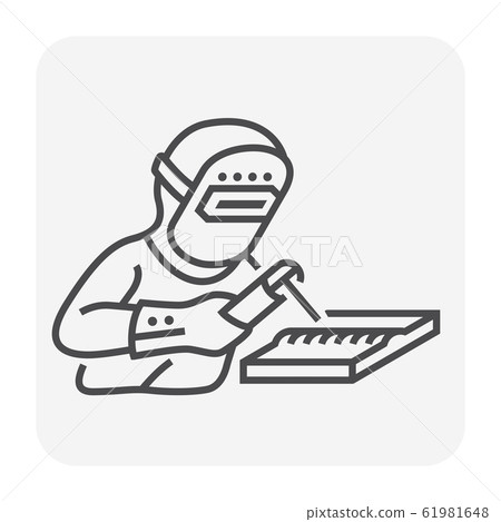 welder welding icon 61981648