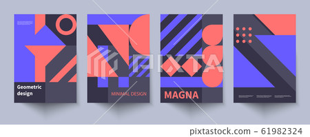 Color poster with shapes 61982324