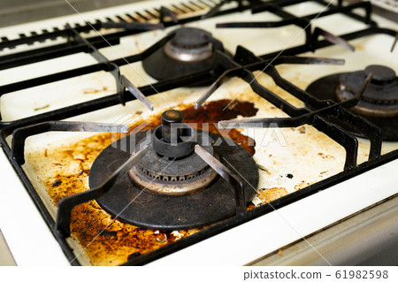 Dirty gas stove 61982598