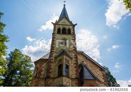 View of the tower of the Martin-Luther-Church in View of the tower of the Martin-Luther-Church in 61982688