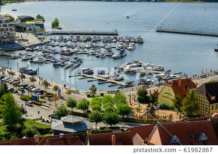 View from above of the marina of Waren (Mueritz) 61982867