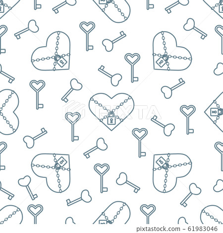 Vector seamless pattern Happy Valentine's Day - Stock Illustration ...