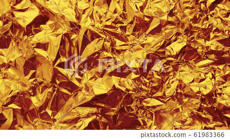 Crumpled gleaming gold foil background Crumpled gleaming gold foil background 61983366