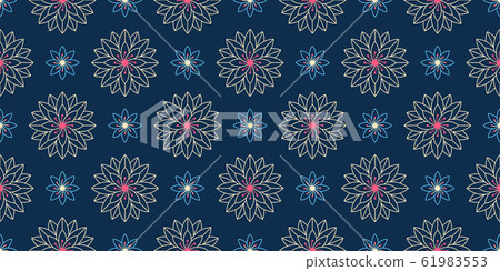 Seamless pattern with geometric beige blue - Stock Illustration ...