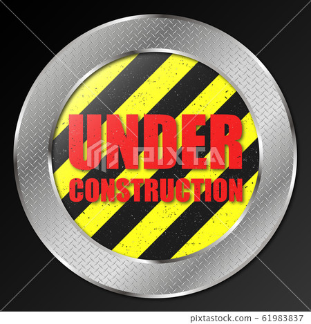 Under construction symbol for the road 61983837