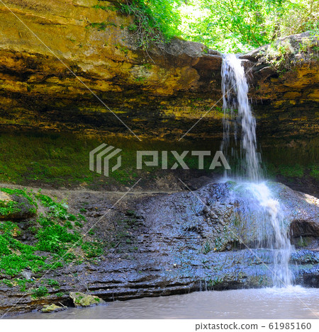 Beautiful view to famous Moldovan waterfall Beautiful view to famous Moldovan waterfall 61985160