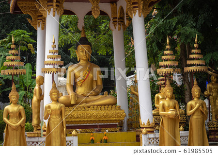 Wat Sisaket Temple in Vientiane city Old architecture and buddha statues (Vientiane, Laos) Wat Sisaket Temple in Vientiane city Old architecture and buddha statues (Vientiane, Laos) 61985505