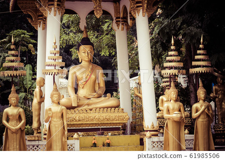Wat Sisaket Temple in Vientiane city Old architecture and buddha statues (Vientiane, Laos) Wat Sisaket Temple in Vientiane city Old architecture and buddha statues (Vientiane, Laos) 61985506