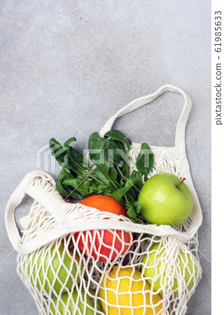 Zero Waste Shopping Bag With Fruits Zero Waste Shopping Bag With Fruits 61985633