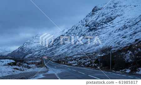 Driving through Glencoe in Winter Driving through Glencoe in Winter 61985817