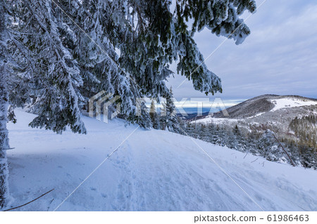 Beskid Zywiecki. Winter in Poland. Beskid Zywiecki. Winter in Poland. 61986463