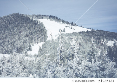 Beskid Zywiecki. Winter in Poland. Beskid Zywiecki. Winter in Poland. 61986483