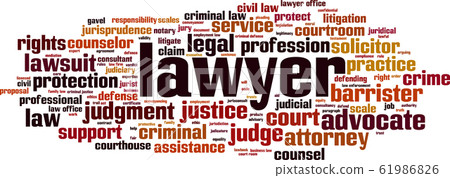 Lawyer word cloud 61986826