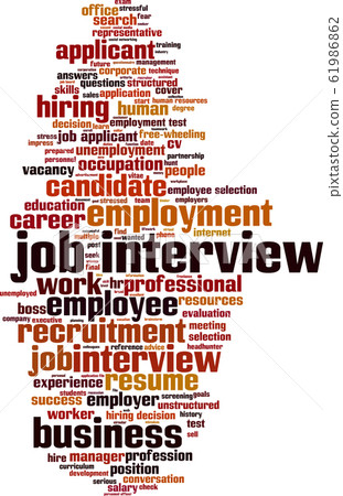 Job interview word cloud Job interview word cloud 61986862