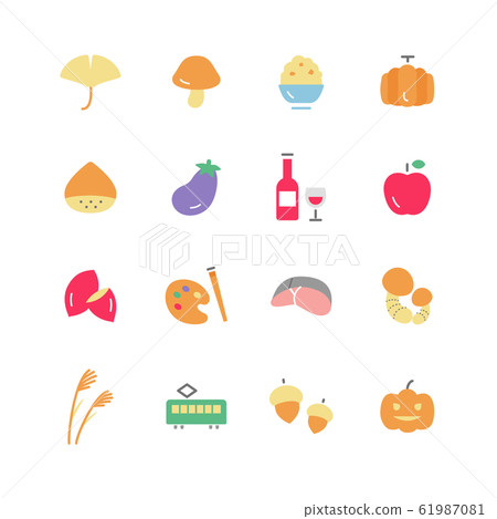 autumn, autumnal, icon 61987081