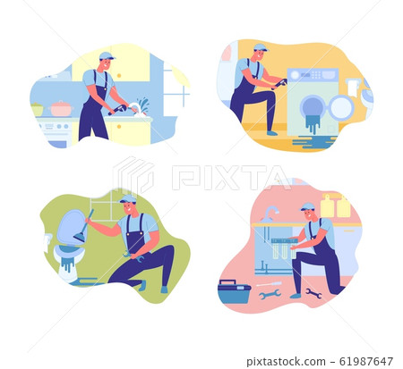 Ordinary Daily Plumbing Work on Call, Illustration 61987647
