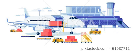 Freight Aircraft and Cargo Transportation Banner. 61987711