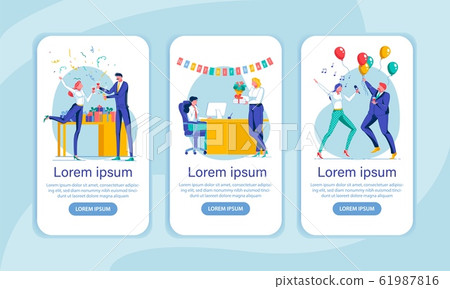 Corporate Party Onboarding Screen Flat Templates Corporate Party Onboarding Screen Flat Templates 61987816