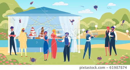 Restaurant Catering Services on Open Air Party. Restaurant Catering Services on Open Air Party. 61987874