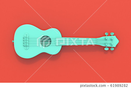 Green soprano ukulele 3D Green soprano ukulele 3D 61989282