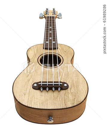 Wooden traditional soprano ukulele Right view 3D 61989286