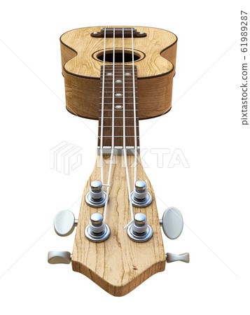 Wooden traditional soprano ukulele Left view 3D 61989287