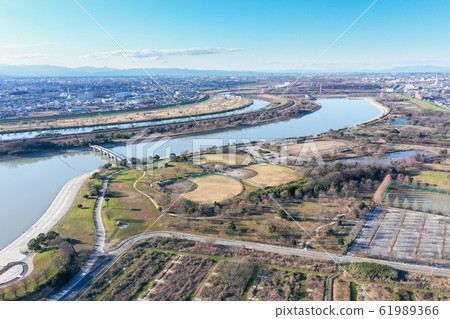 Aerial view Toda City, Saitama Prefecture, Saiko/Doman Green Park 61989366