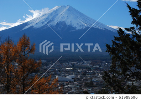 Mountain forest and Mount Fuji Mountain forest and Mount Fuji 61989696
