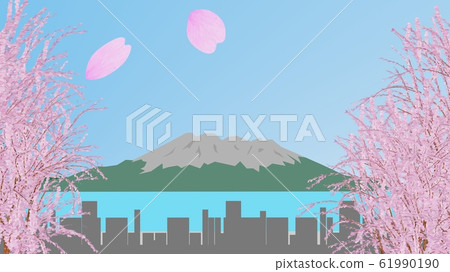 櫻島和櫻花美不噴發 櫻島和櫻花美不噴發 61990190