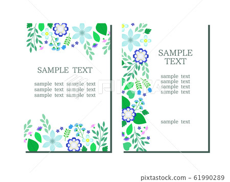 Blue botanical illustration background 61990289